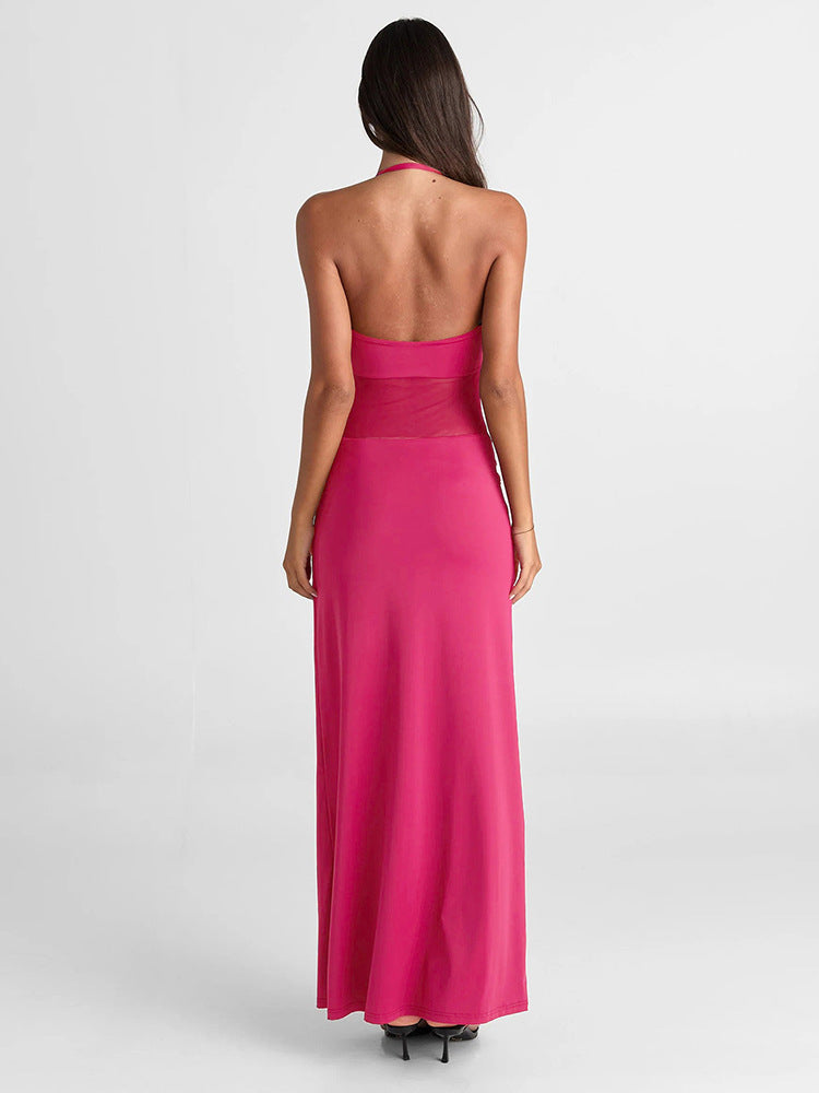 Mila Sheer Contrast Maxi Dress