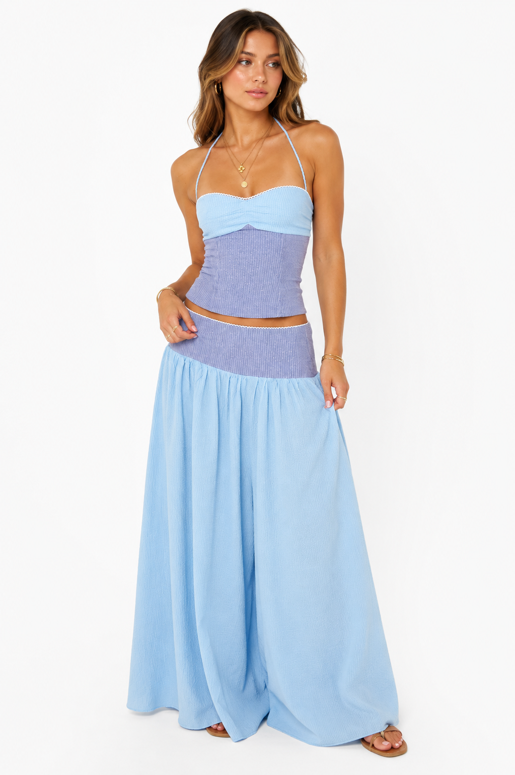 Mira Striped Two-Piece Set