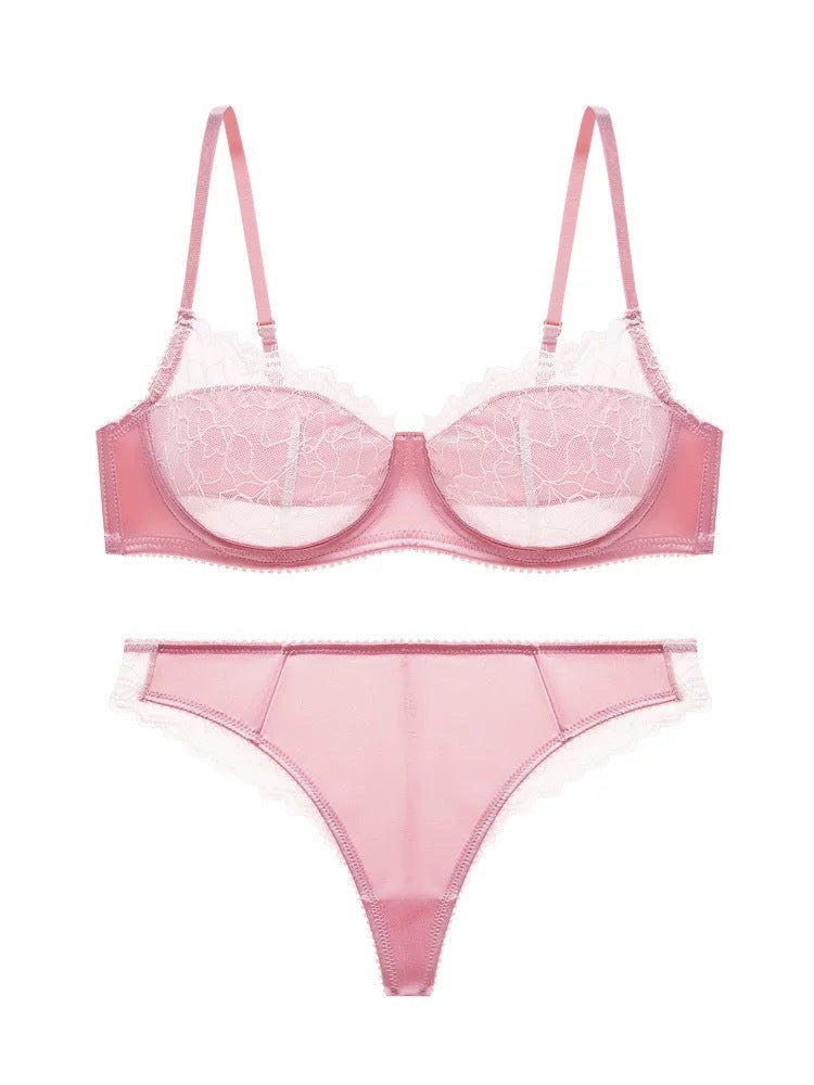 French Lace Underwire Bra & Bikini Set - Gloss & Grit