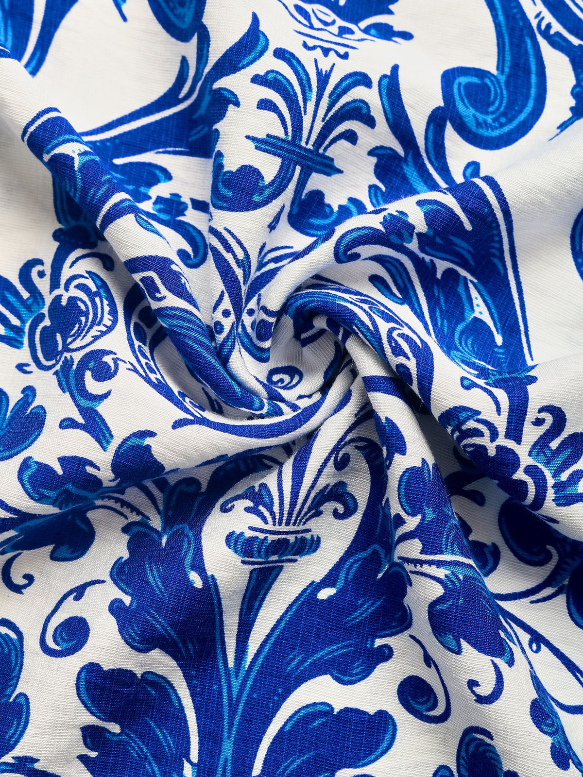 Women's Halter Maxi Dress | Blue Paisley Print High-Low - Gloss & Grit