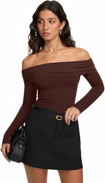Mara Off-Shoulder Long Sleeve Top