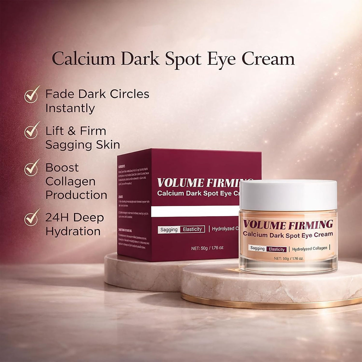 LRUSEIFE Calcium Dark Spot Eye Cream product benefits