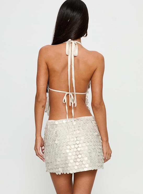 Princess Polly Brittanie Sequin Backless Top