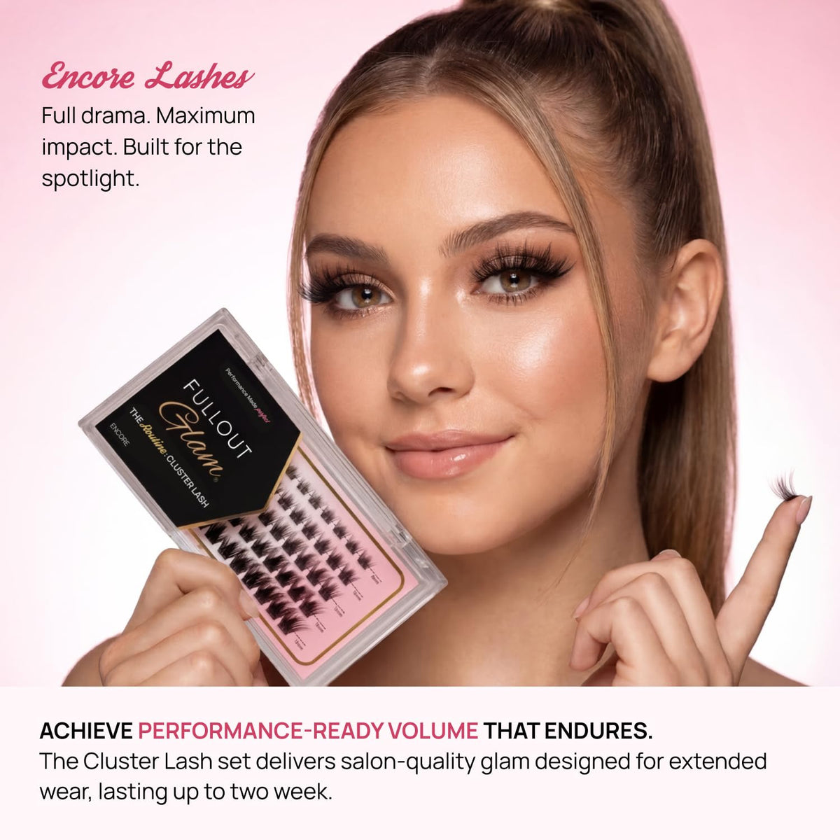 Fullout Glam Encore DIY Lash Cluster Kit C Curl 8–14MM
