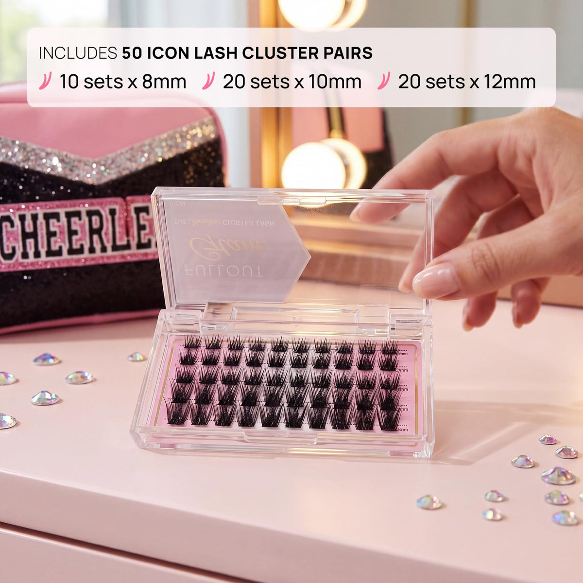 Fullout Glam Icon DIY Lash Cluster Kit M Curl 8–14MM