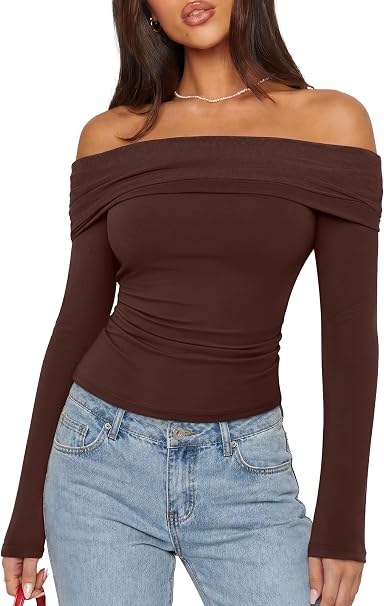 Mara Off-Shoulder Long Sleeve Top