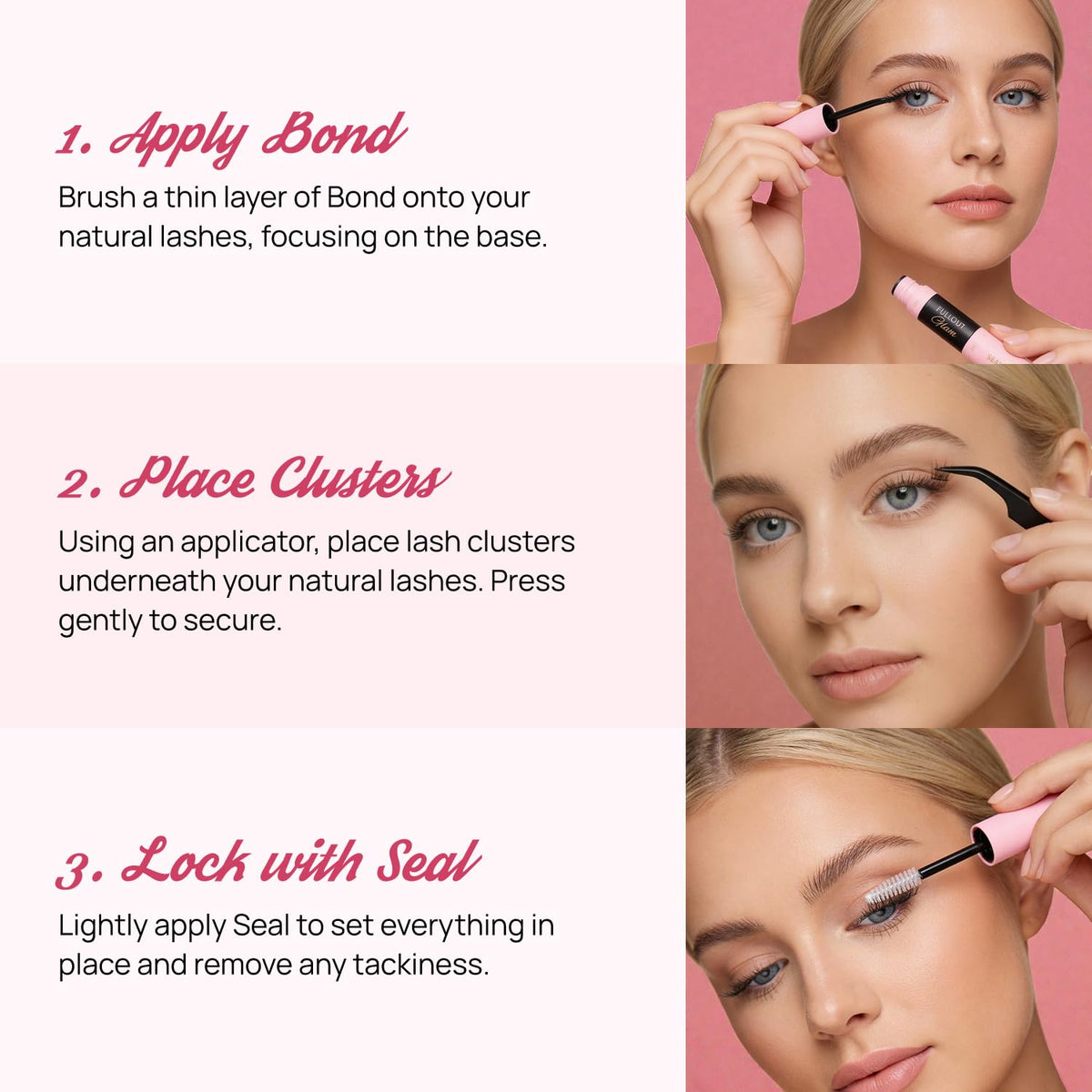 Fullout Glam Icon DIY Lash Cluster Kit M Curl 8–14MM