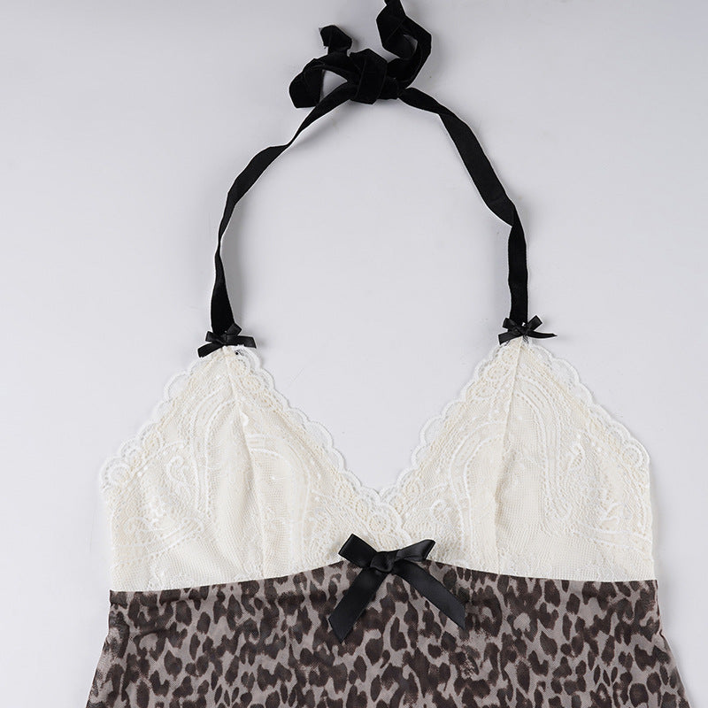 Lennox Lace Halter Mini Dress