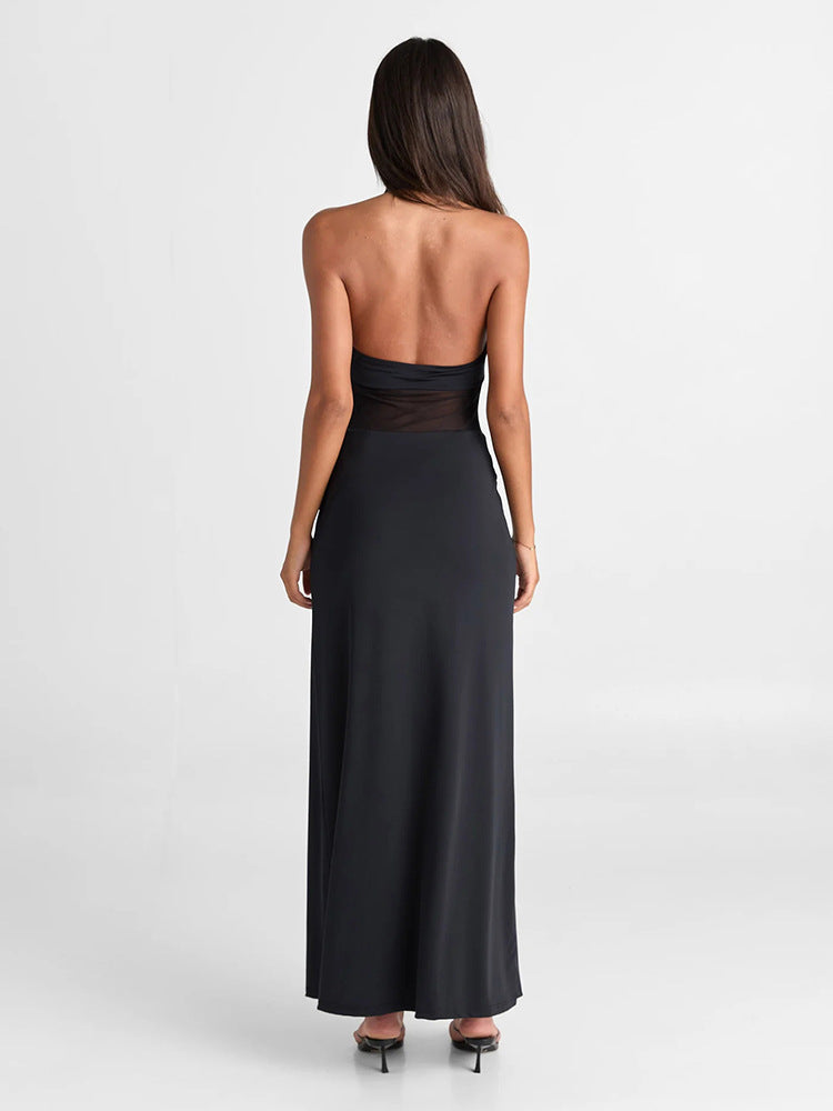 Mila Sheer Contrast Maxi Dress