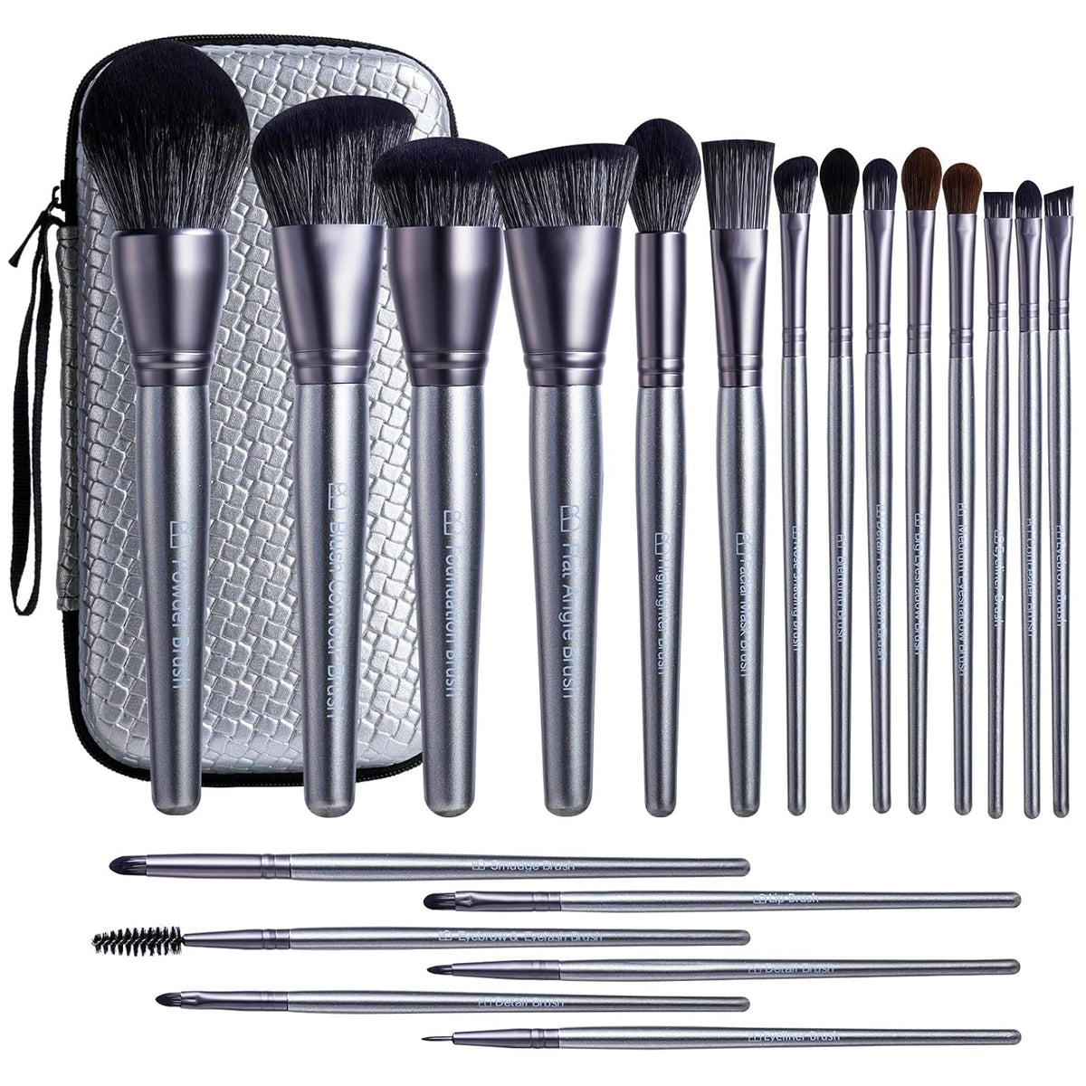 20-Piece Makeup Brush Set with Travel Case