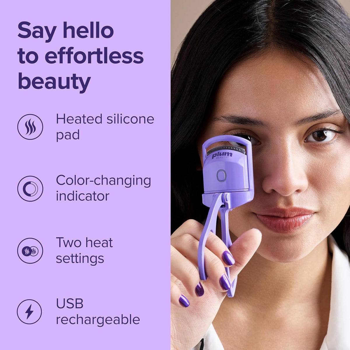 Plum Beauty Glow & Lift Bundle | Oil Roller + Heated Lash Curler - Gloss & Grit