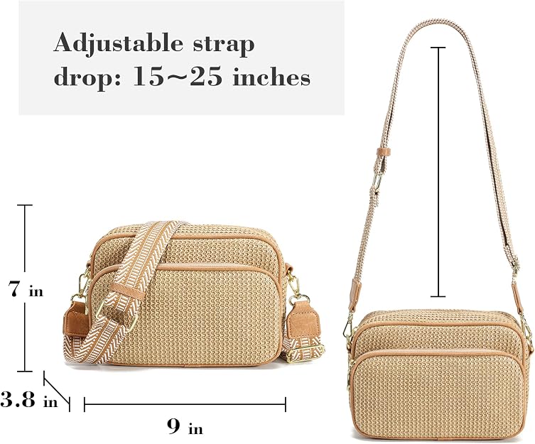 Raffia Woven Crossbody Bag – product image 1