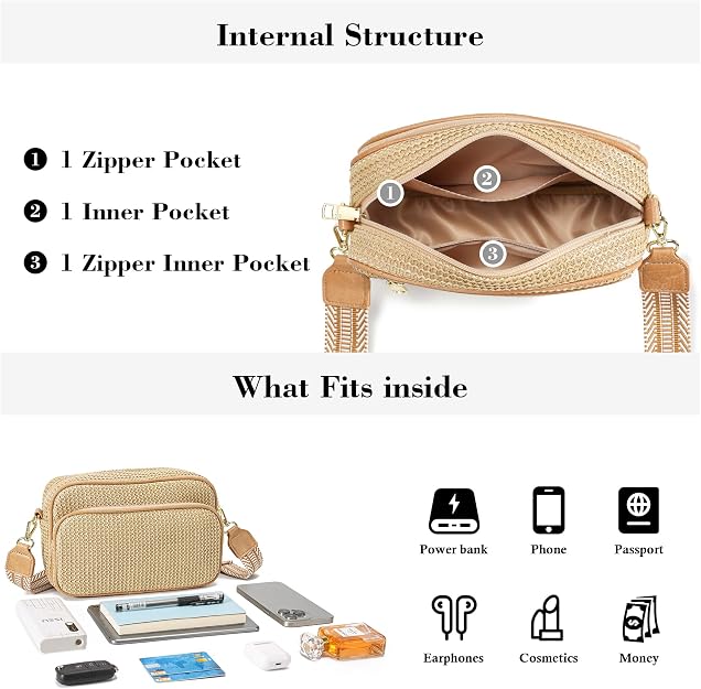 Raffia Woven Crossbody Bag – product image 4