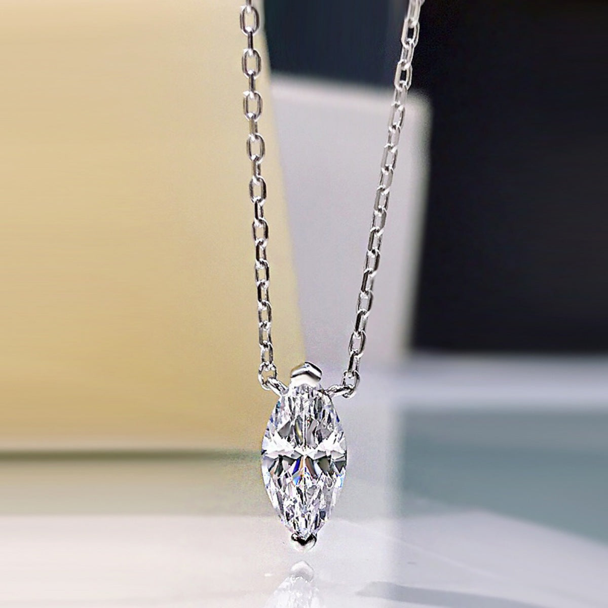 Sterling Silver Zircon Pendant Necklace for Layered Shine - Gloss & Grit