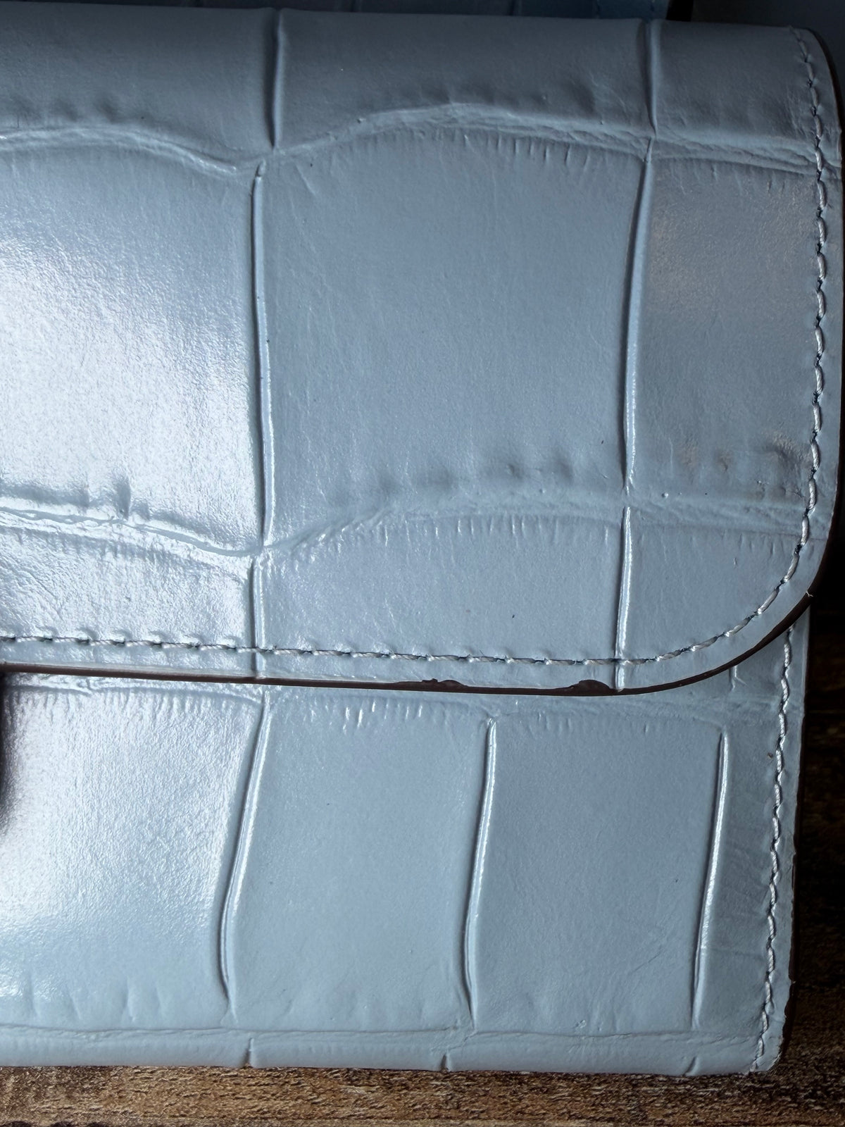 Coach Nina Croc-Embossed Tote & Wallet Set in Cornflower Blue – product image 10
