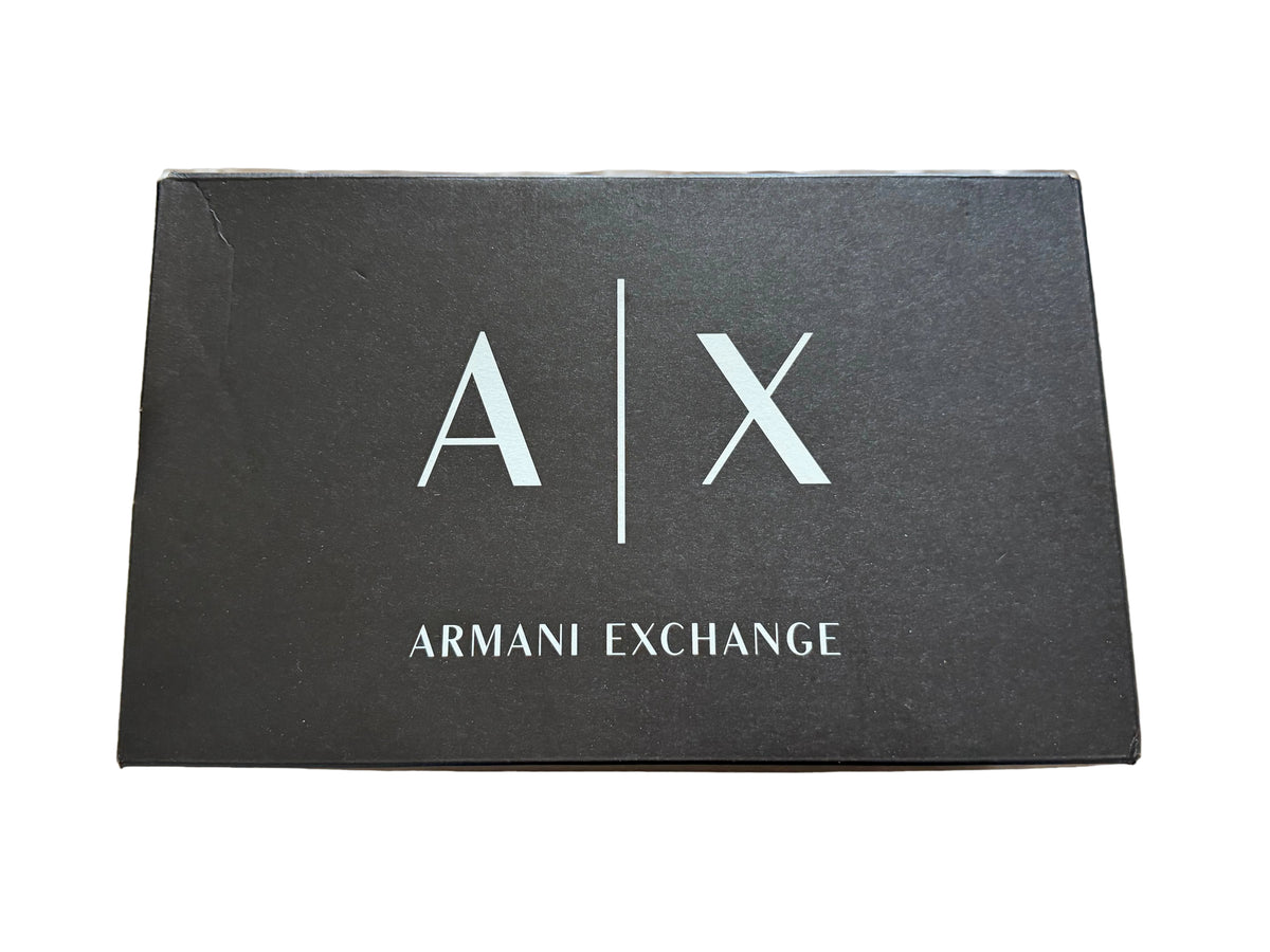 Armani Exchange Black & Pale Gold Ax London Embossed Classic
