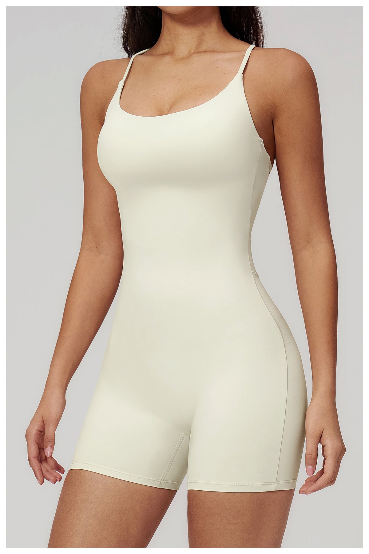 Women's pull-on romper styling photo