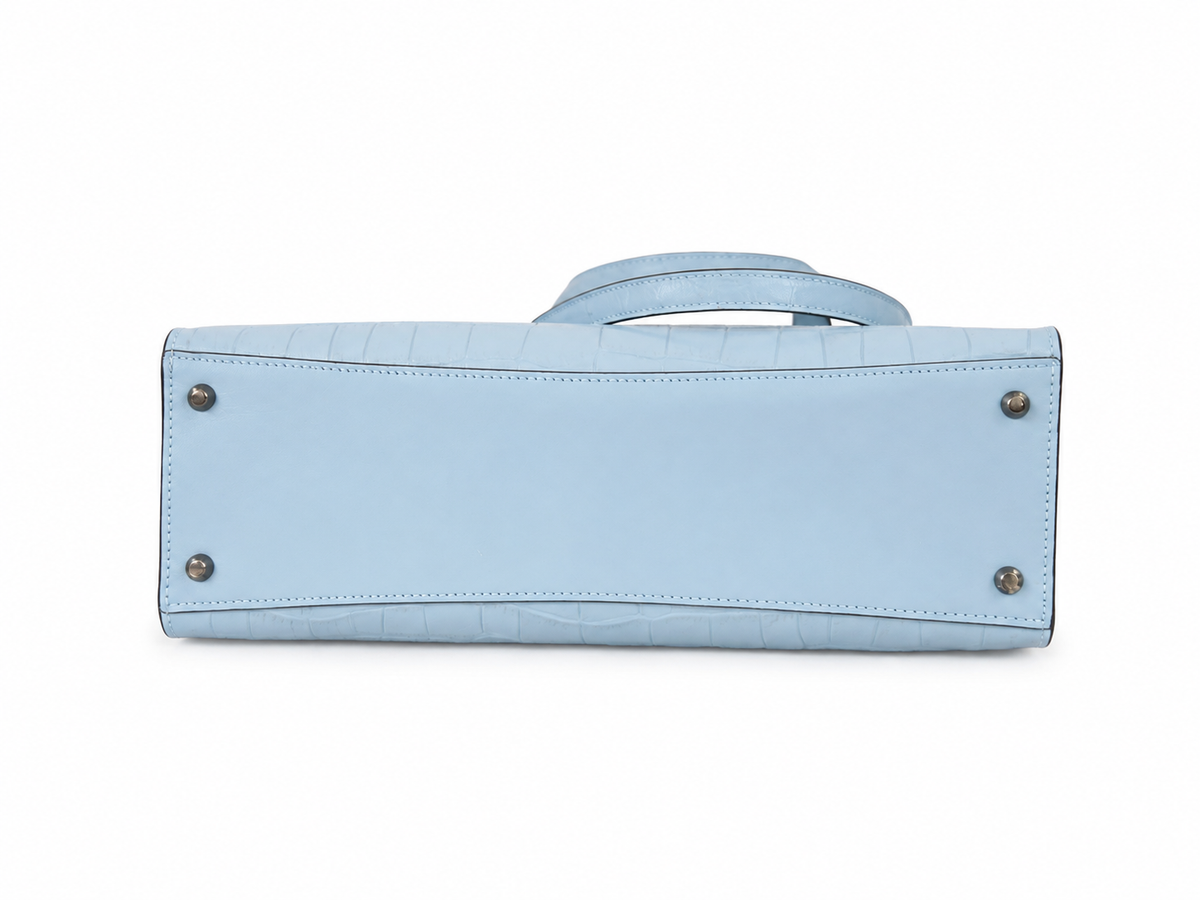 Coach Nina Croc-Embossed Tote & Wallet Set in Cornflower Blue – product image 3