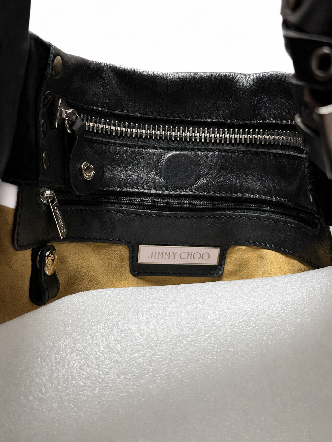 Jimmy Choo Saba Studded Leather Hobo Bag