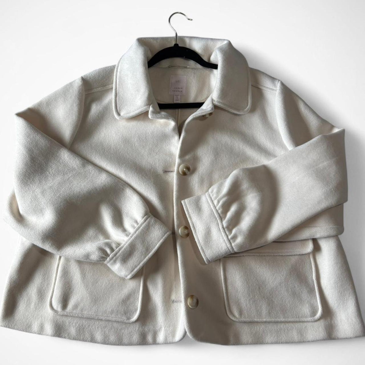 Women’s Ivory Wool-Blend Coat Plus Size 1X – Lauren Conrad - Gloss & Grit