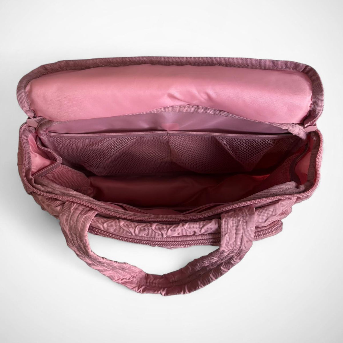 Pink Quilted Makeup Travel Organizer Bag - Gloss & Grit
