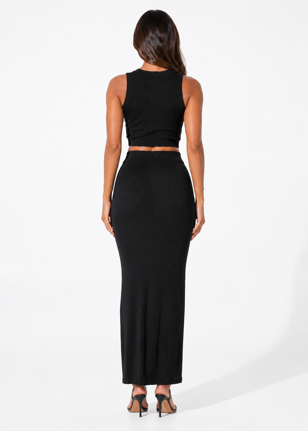 Mila Ribbed Maxi Skirt Set
