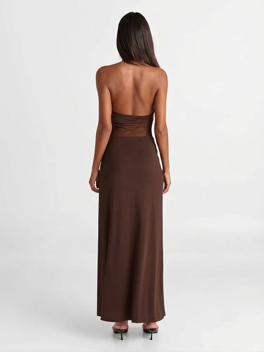 Mila Sheer Contrast Maxi Dress