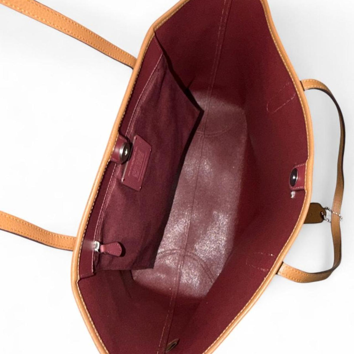 Coach Light Saddle City Tote CR111 interior view