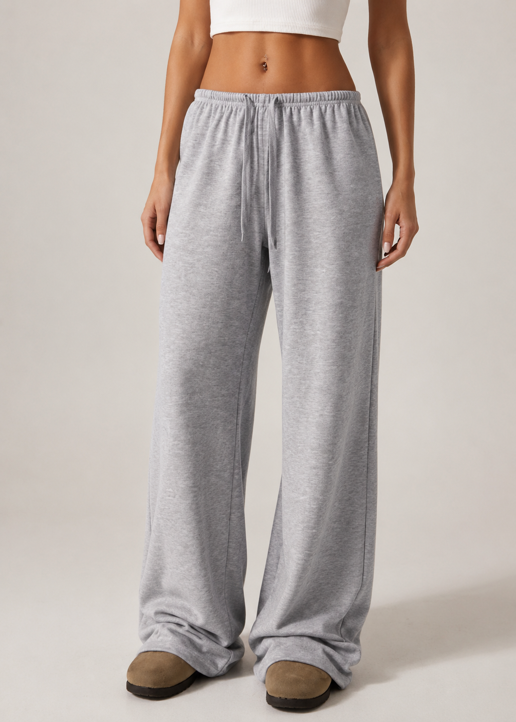 Relaxed Wide Leg Drawstring Lounge Pants