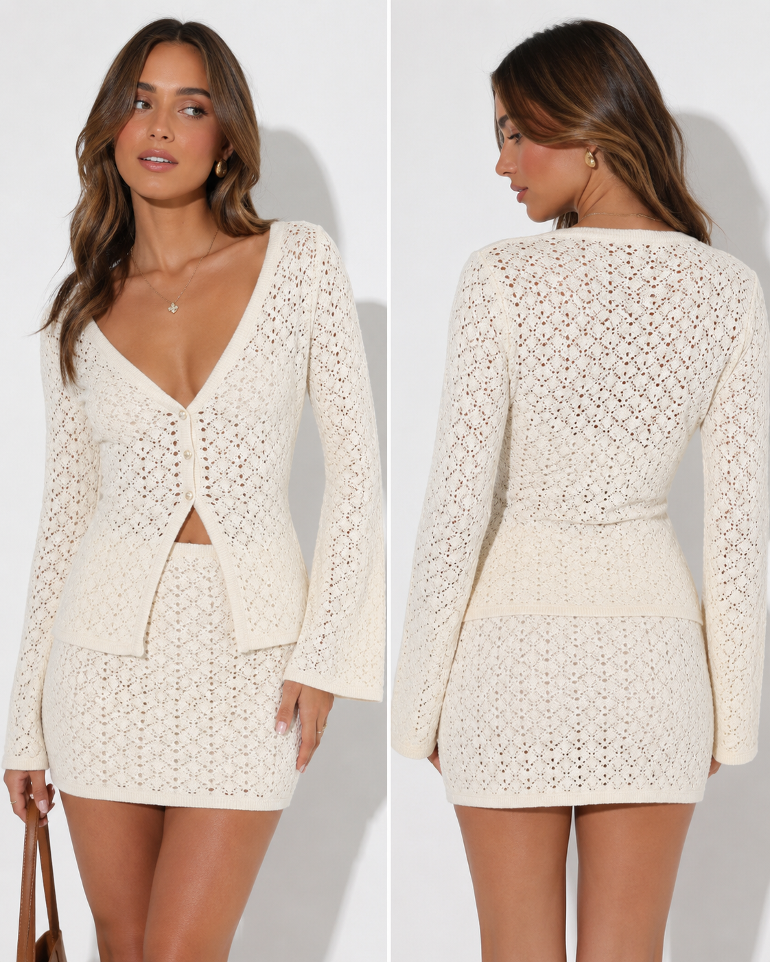 Rylie Knit Cardigan & Mini Skirt Set
