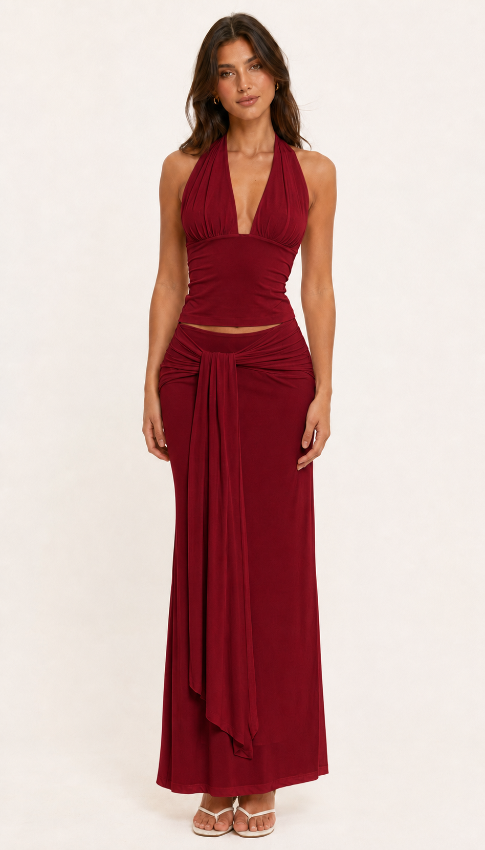 Seraphina Halter Maxi Skirt Set