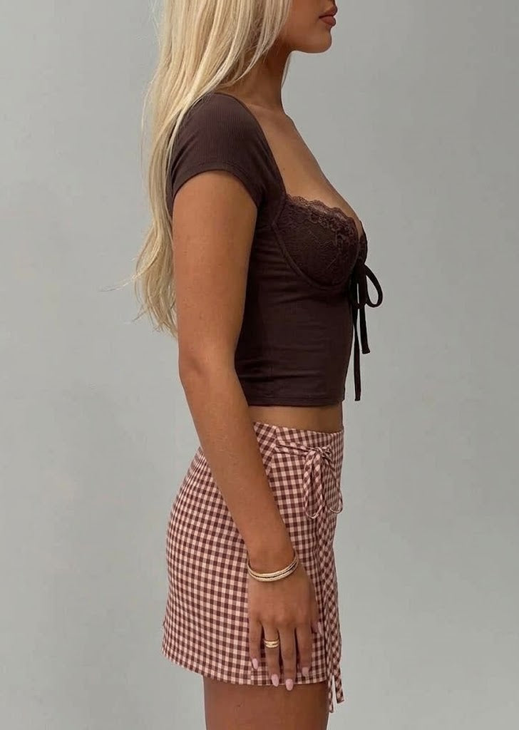 Vallie Lace Trim Top