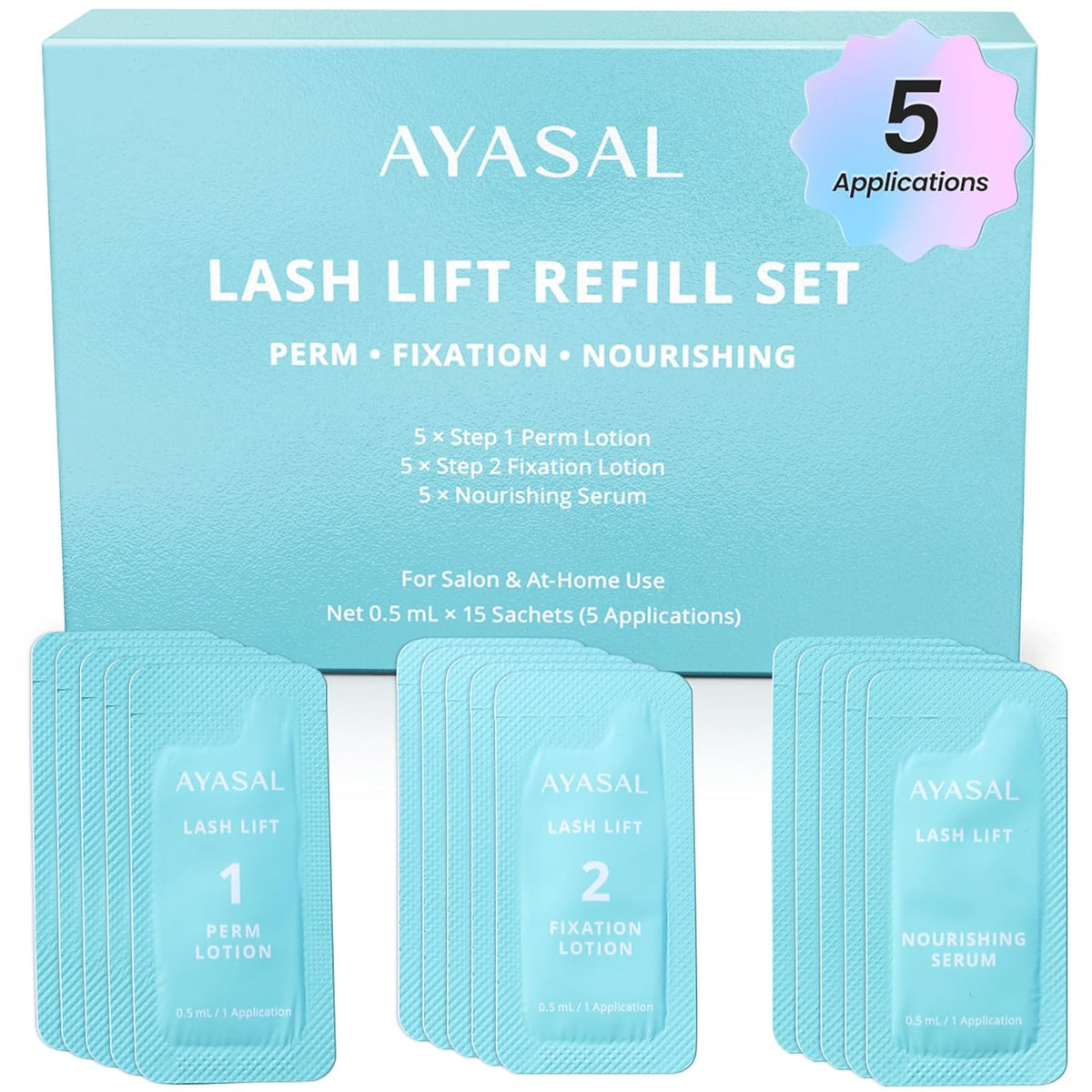 AYASAL Lash Lift Refill 3 Kit Bundle 15 Applications
