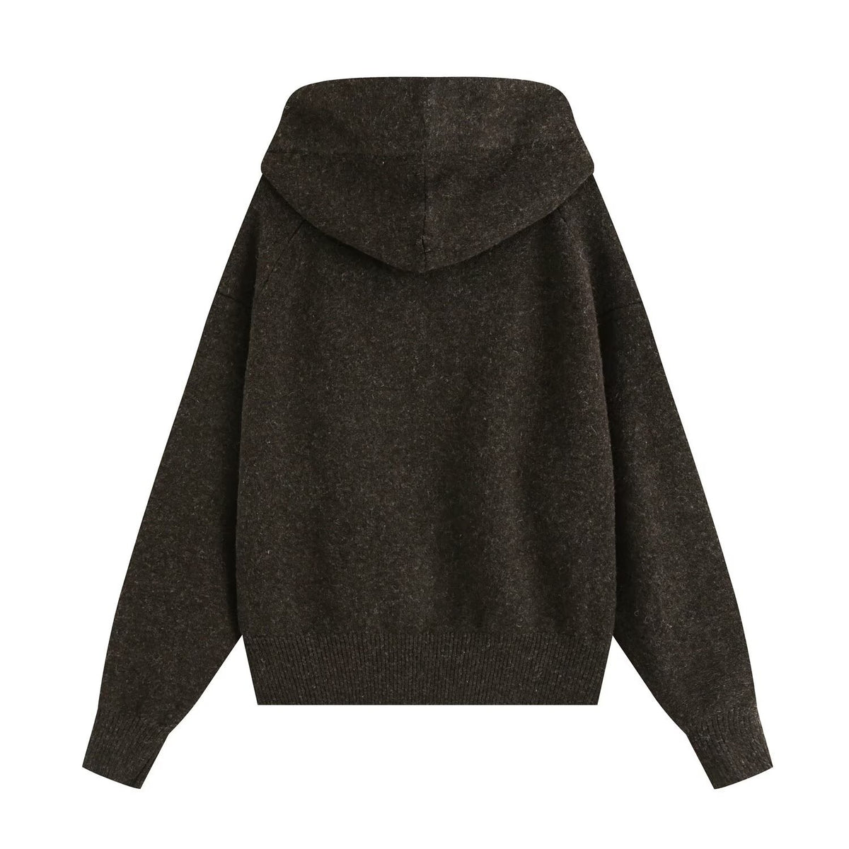 Cecily dark brown bow hooded cardigan, detail 2