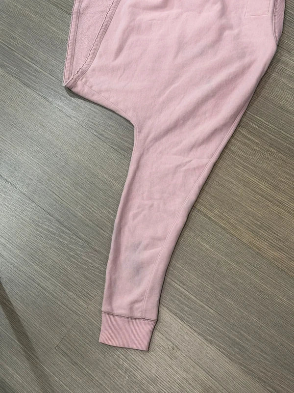 Gilly Hicks pink cropped graphic sweatshirt, sleeve showing light discoloration near cuff
