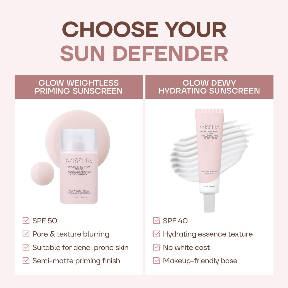 MISSHA Glow Priming Sunscreen SPF 50 - Gloss & Grit