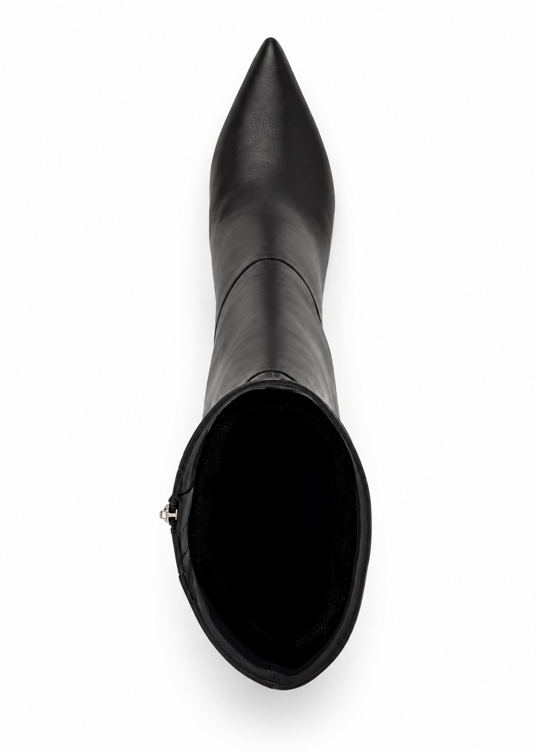 Nine West Somas wide calf boots in black leather, top view