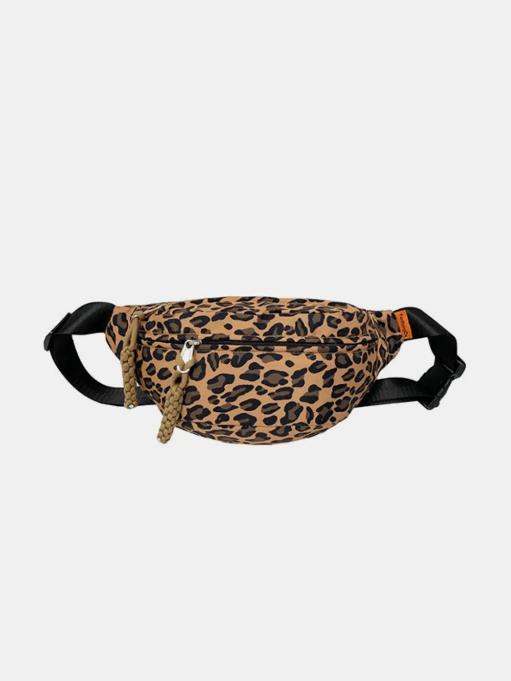 Leopard Print Nylon Crossbody Bag with Adjustable Strap - Gloss & Grit