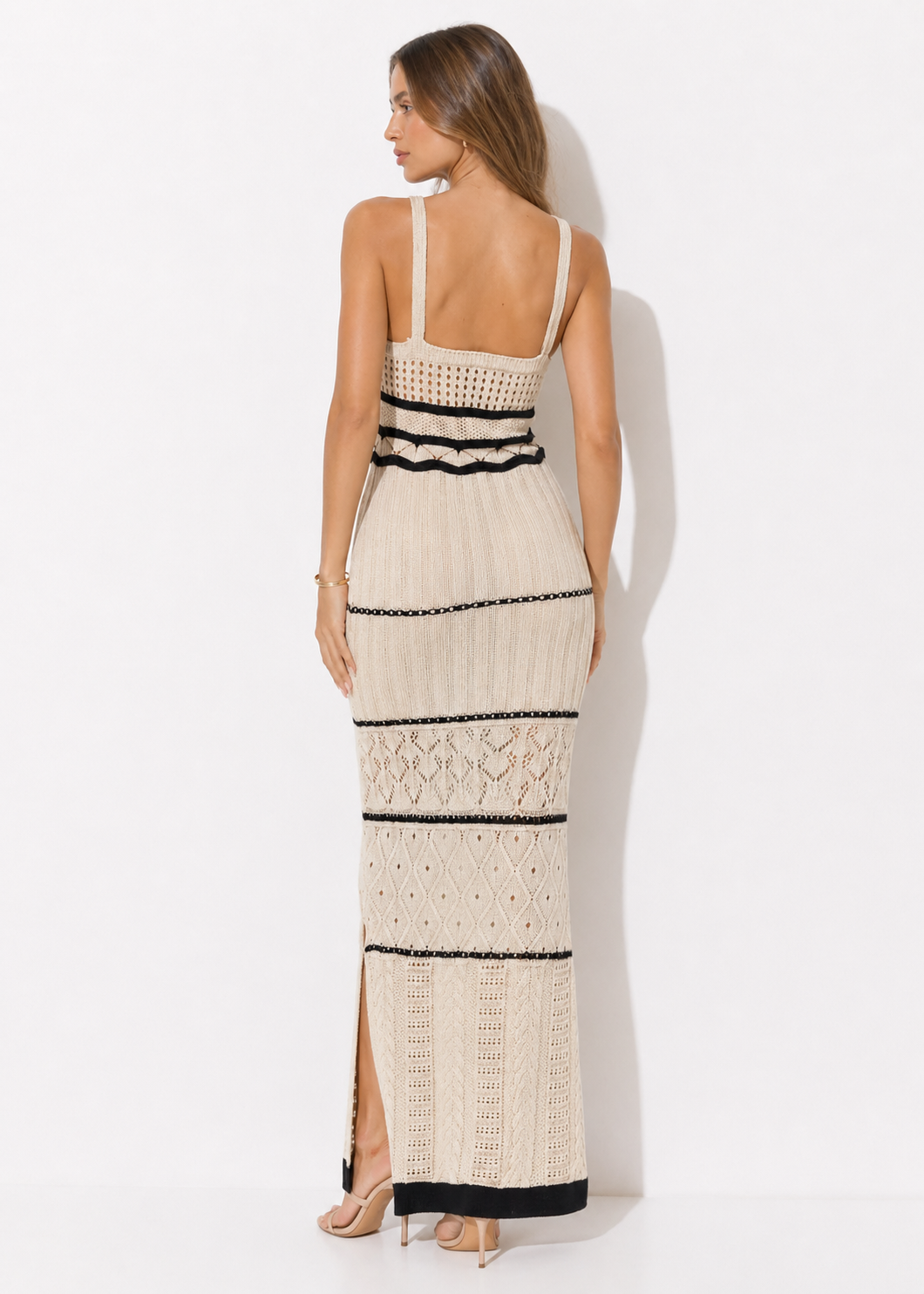 Women's Crochet Knit Maxi Dress - Gloss & Grit