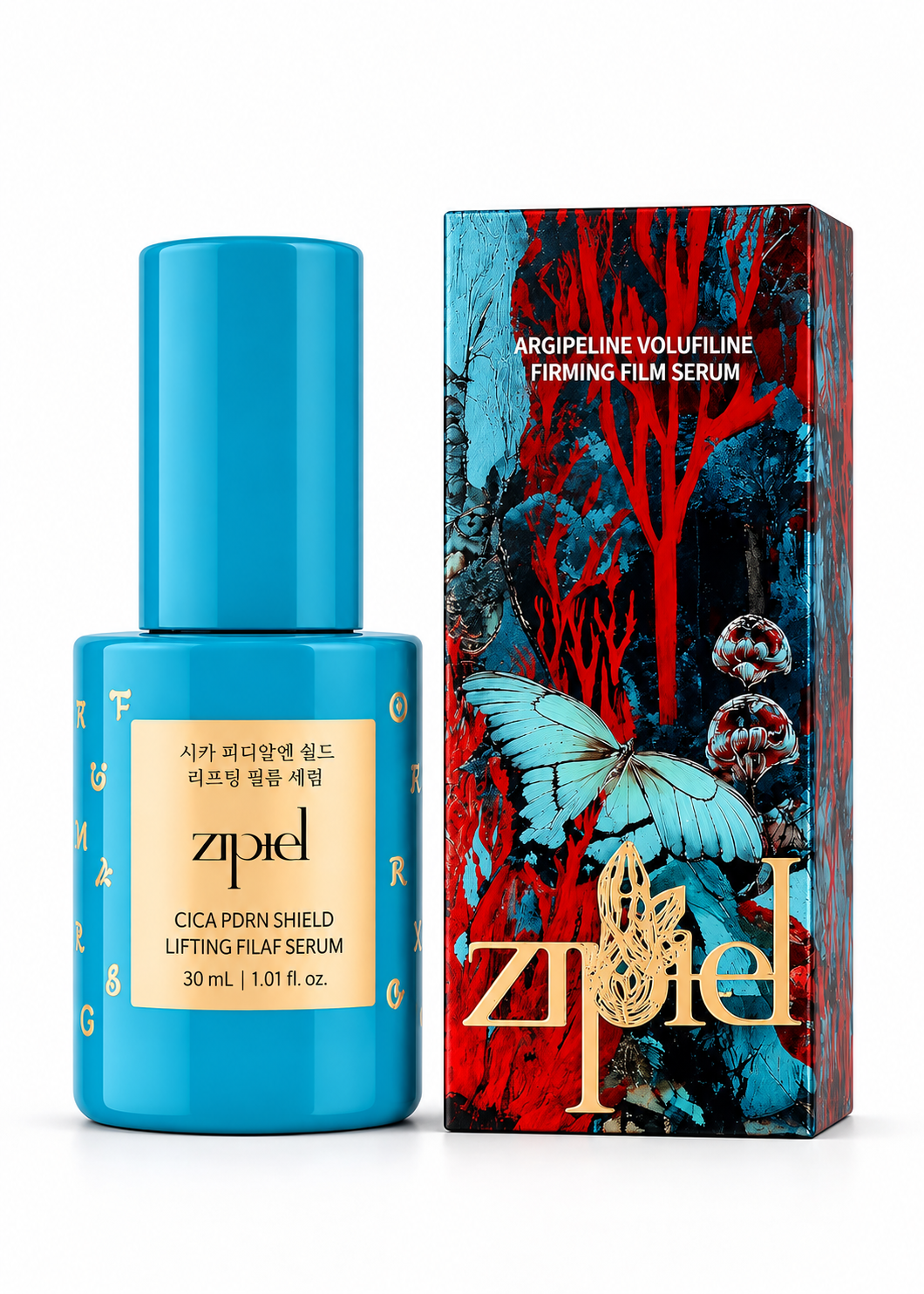 zipiel Cica PDRN Shield Lifting Film Serum 30 mL bottle and box