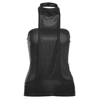 Women's Crystal Embellished Sequin Halter Top – Glam Party Y2K Tank Top