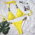 Sola Embellished Triangle Bikini Set
