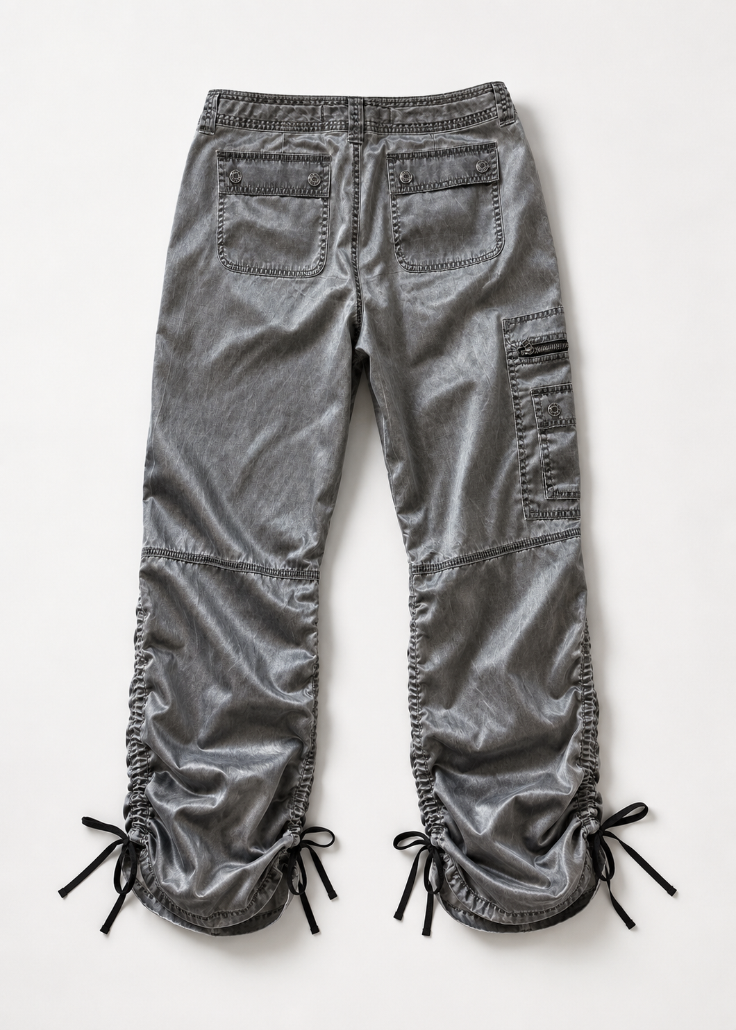 Express Metallic Ruched Cargo Pants