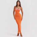 Lace Trim Bodycon Maxi Dress