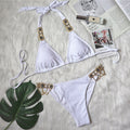 Sola Embellished Triangle Bikini Set