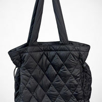 Women’s Vera Bradley Black Featherweight Quilted Zip Tote Bag for Everyday Carry