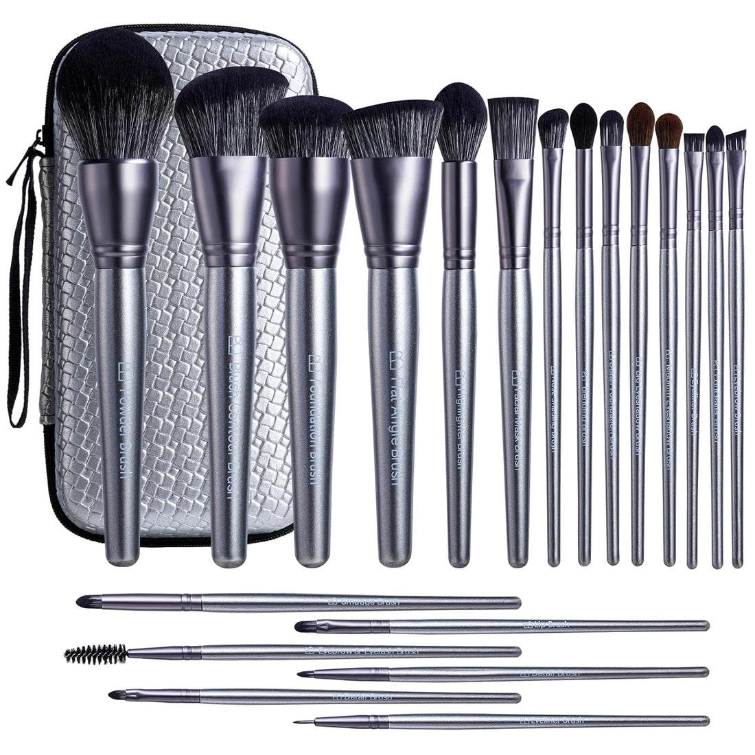 20-Piece Makeup Brush Set with Travel Case