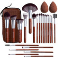 22-Piece Makeup Brush Set with Sponges & Case