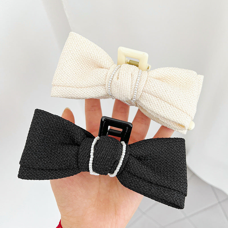 Colette pearl bow claw clip