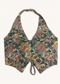 Floral Tie-Front Crop Top